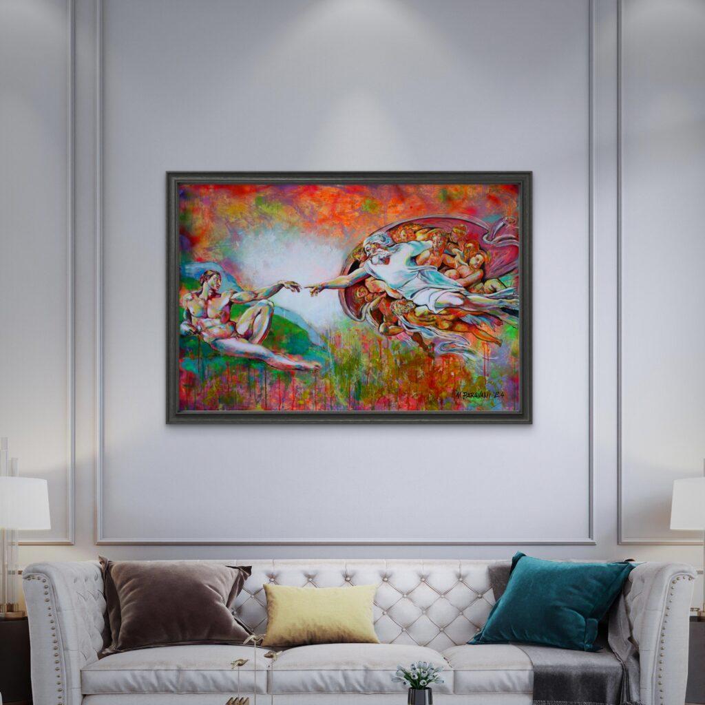 Quadro ambientato in un soggiorno elegante